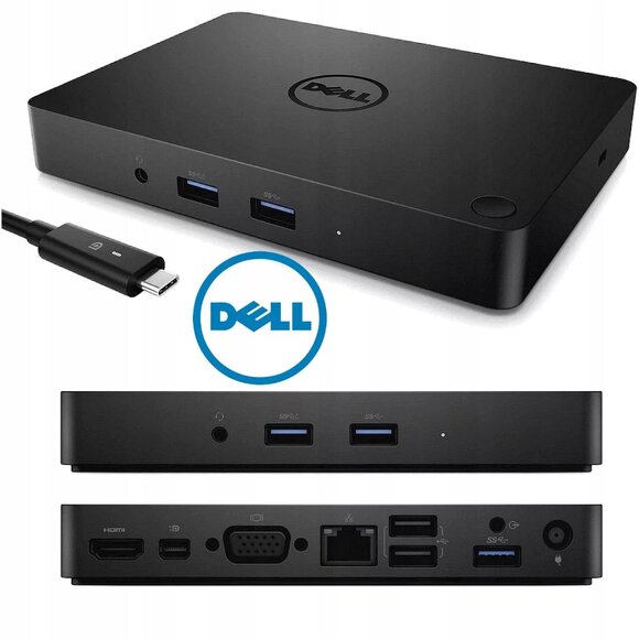 Dell WD15 USB-C Thunderbolt Docking Station with 180W Adapter